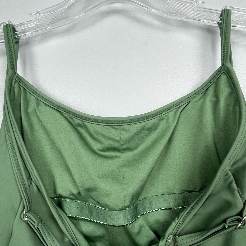 H2OH Colours green tank style convertible strap swimsuit, size small. - Picture 3 of 10